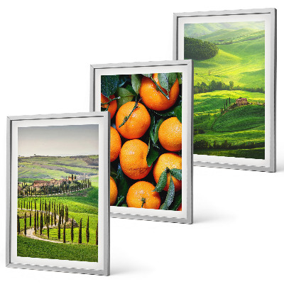 Conjunto de quadros para sala de estar paisagem rural italiana laranjas