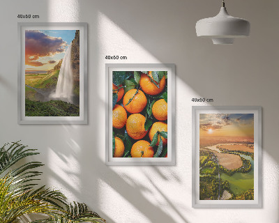 Composição de quadros moderna Cachoeira da Montanha Laranja