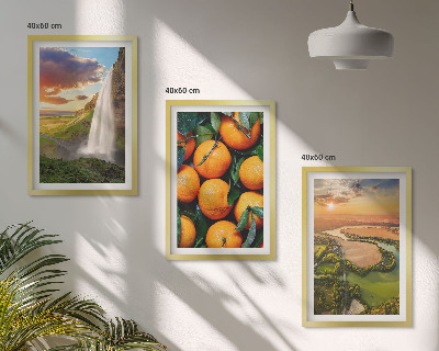 Composição de quadros moderna Cachoeira da Montanha Laranja