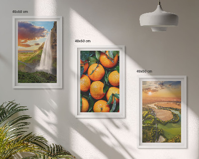 Composição de quadros moderna Cachoeira da Montanha Laranja