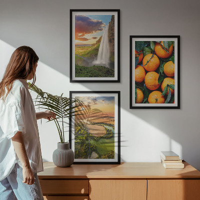 Composição de quadros moderna Cachoeira da Montanha Laranja
