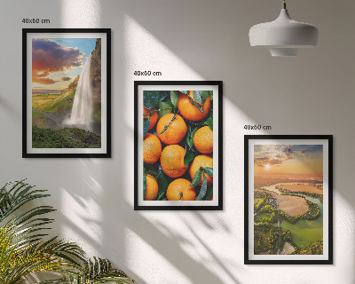 Composição de quadros moderna Cachoeira da Montanha Laranja