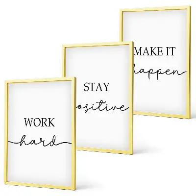 Composição de quadros moderna com inscrições motivacionais minimalistas