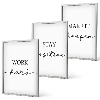 Composição de quadros moderna com inscrições motivacionais minimalistas
