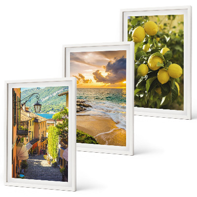 Composição de quadros moderna Ruas, mar, praia, laranjeiras