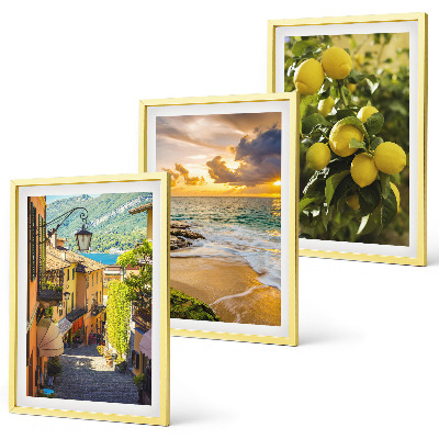 Composição de quadros moderna Ruas, mar, praia, laranjeiras