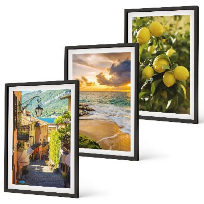 Composição de quadros moderna Ruas, mar, praia, laranjeiras