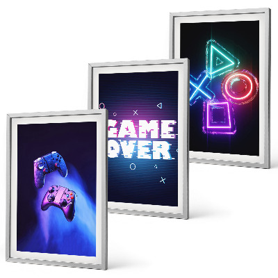 Composição de quadros moderna Game Over Gamepads