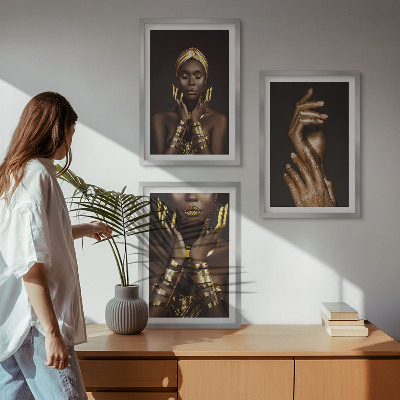 Composição de quadros moderna Retratos de mulheres africanas