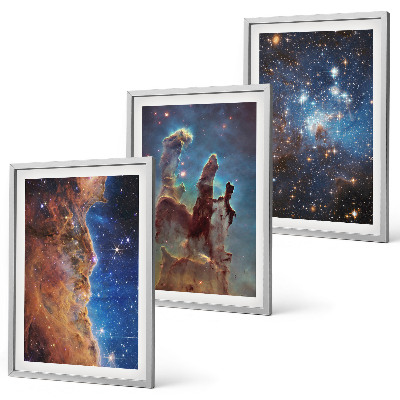 Composição de quadros moderna Paisagens espaciais de galáxias