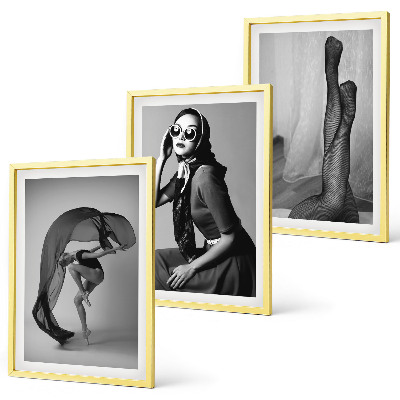 Composição de quadros moderna Retratos em preto e branco de mulheres