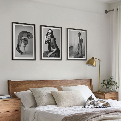 Composição de quadros moderna Retratos em preto e branco de mulheres