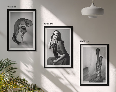 Composição de quadros moderna Retratos em preto e branco de mulheres
