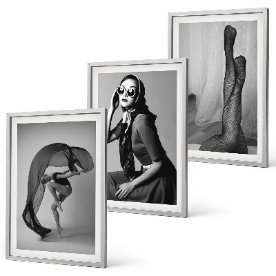 Composição de quadros moderna Retratos em preto e branco de mulheres