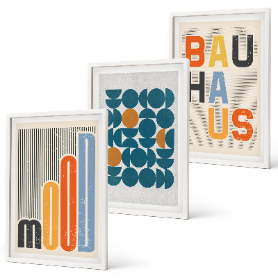 Composição de quadros moderna padrões geométricos da Bauhaus