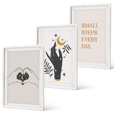 Composição de quadros moderna Ilustrações minimalistas boho