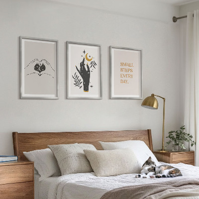 Composição de quadros moderna Ilustrações minimalistas boho