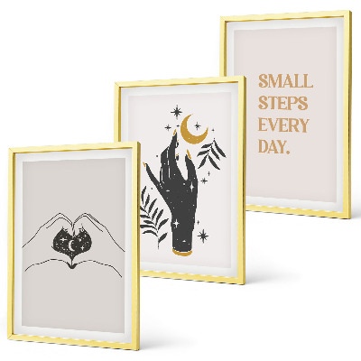 Composição de quadros moderna Ilustrações minimalistas boho