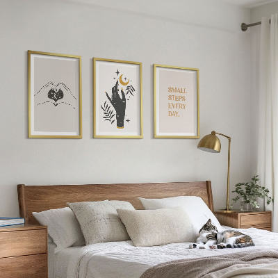 Composição de quadros moderna Ilustrações minimalistas boho