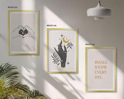Composição de quadros moderna Ilustrações minimalistas boho