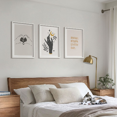 Composição de quadros moderna Ilustrações minimalistas boho