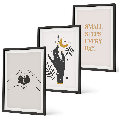 Composição de quadros moderna Ilustrações minimalistas boho