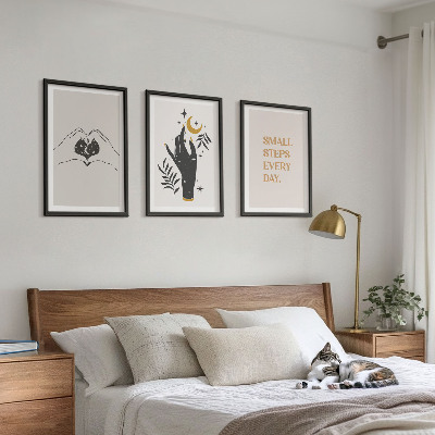 Composição de quadros moderna Ilustrações minimalistas boho