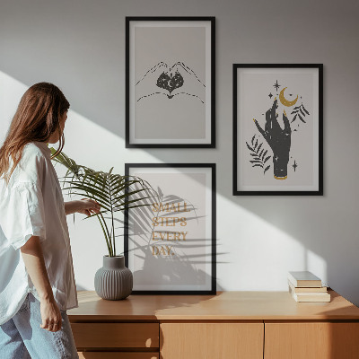 Composição de quadros moderna Ilustrações minimalistas boho