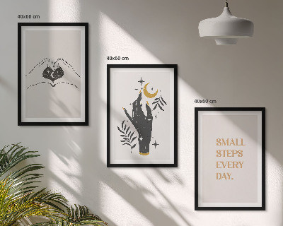 Composição de quadros moderna Ilustrações minimalistas boho