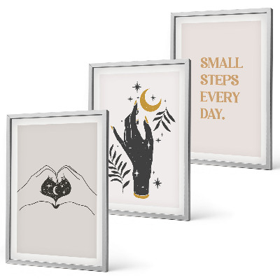 Composição de quadros moderna Ilustrações minimalistas boho