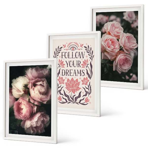 Conjunto de quadros para sala de estar Inscrição