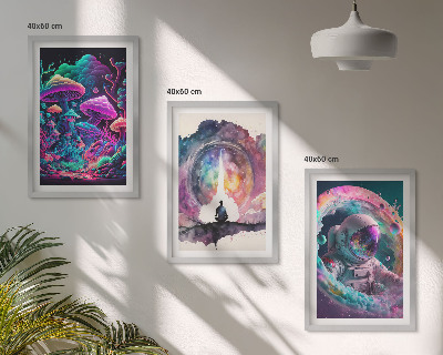 Composição de quadros moderna Ilustrações coloridas de arte fantástica