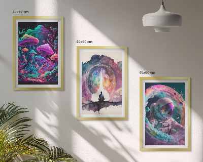 Composição de quadros moderna Ilustrações coloridas de arte fantástica