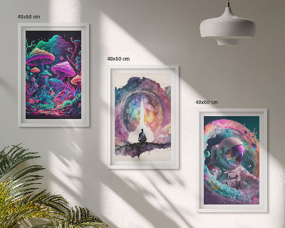 Composição de quadros moderna Ilustrações coloridas de arte fantástica