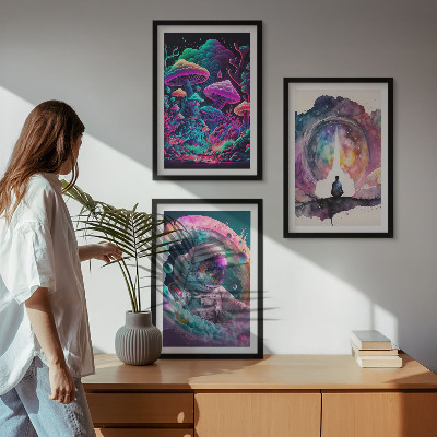 Composição de quadros moderna Ilustrações coloridas de arte fantástica