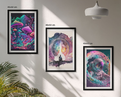 Composição de quadros moderna Ilustrações coloridas de arte fantástica