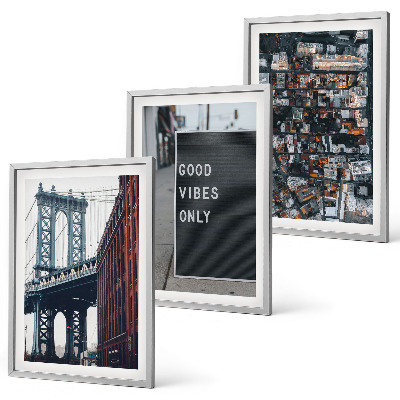 Conjunto de quadros para sala de estar Ponte, inscrições da cidade, vista aérea