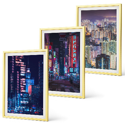 Composição de quadros moderna Luzes de néon da cidade noturna