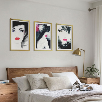 Composição de quadros moderna Retratos de mulheres com lábios