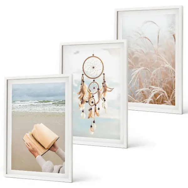 Conjunto de quadros para sala de estar com paisagens boêmias e tranquilas de verão