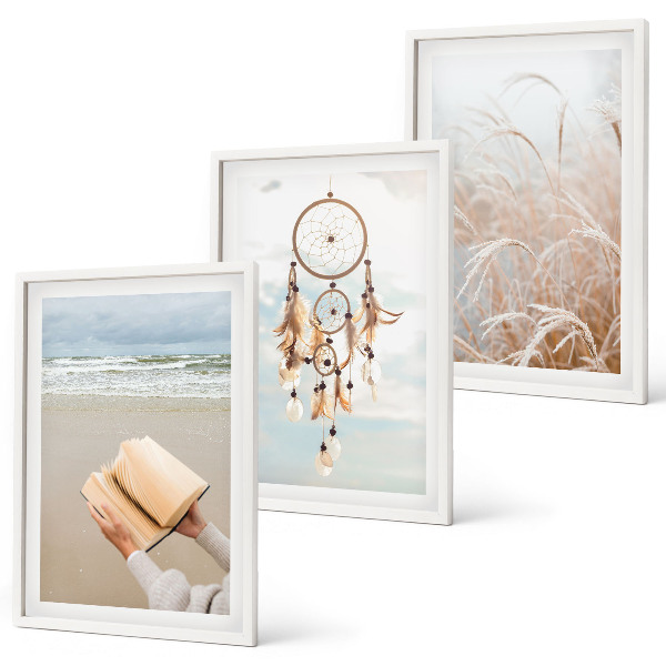Conjunto de quadros para sala de estar Paisagens boêmias e tranquilas de verão