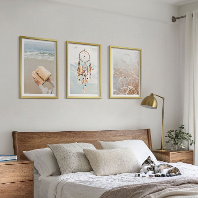 Conjunto de quadros para sala de estar Paisagens boêmias e tranquilas de verão