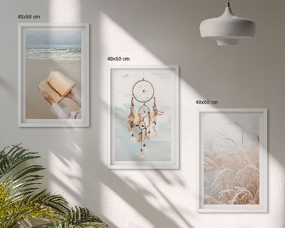 Conjunto de quadros para sala de estar Paisagens boêmias e tranquilas de verão
