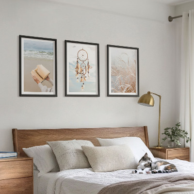 Conjunto de quadros para sala de estar Paisagens boêmias e tranquilas de verão