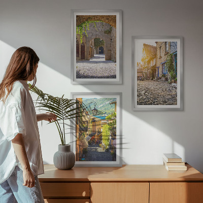 Composição de quadros moderna Ruas de pedra encantadoras