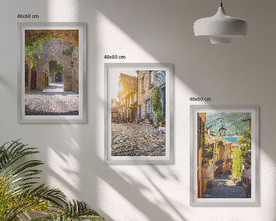 Composição de quadros moderna Ruas de pedra encantadoras