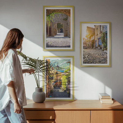 Composição de quadros moderna Ruas de pedra encantadoras