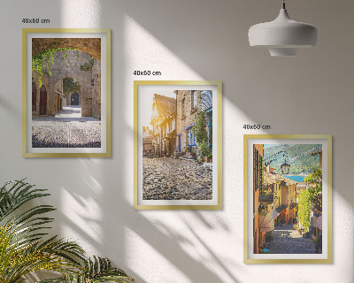 Composição de quadros moderna Ruas de pedra encantadoras