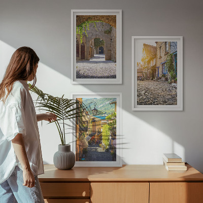 Composição de quadros moderna Ruas de pedra encantadoras