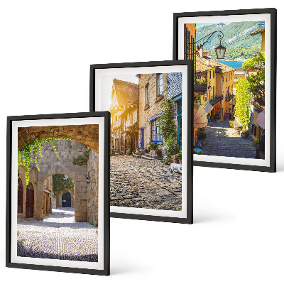 Composição de quadros moderna Ruas de pedra encantadoras